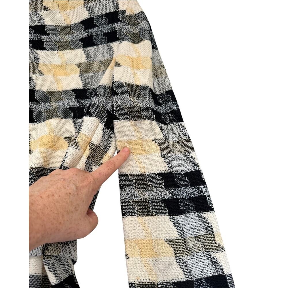 Vintage St. John Collection Marie Gray Plaid Knit Cardigan Jacket Sz 4 AS IS - Picture 6 of 7
